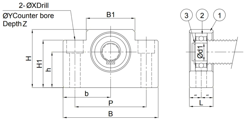 รายละเอียด: HIWIN Ball screw Support Unit AF series