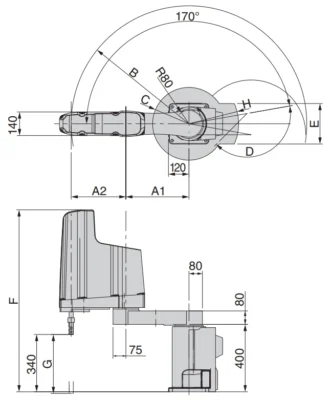 ขนาด | SCARA robot - ES12