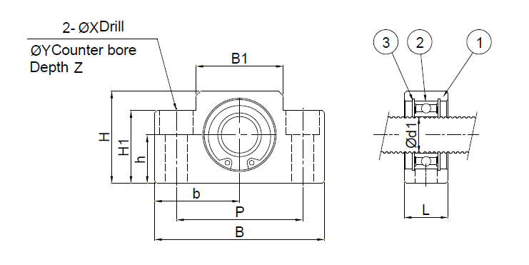 รายละเอียด: HIWIN Ball screw Support Unit LFA