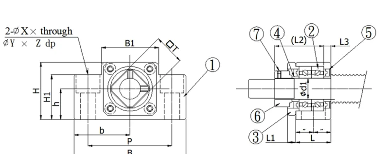 รายละเอียด: HIWIN Ball screw Support Unit LK series