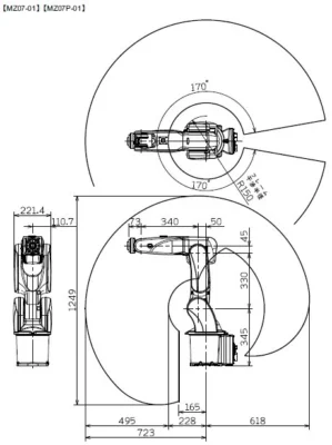 ขนาด | Articulated robot - MZ07L