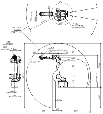 ขนาด | Articulated robot - MZ12