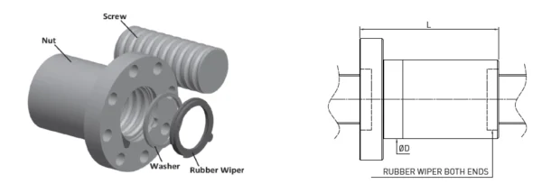 HIWIN Ball screw Dust Proof - NW (Wiper)