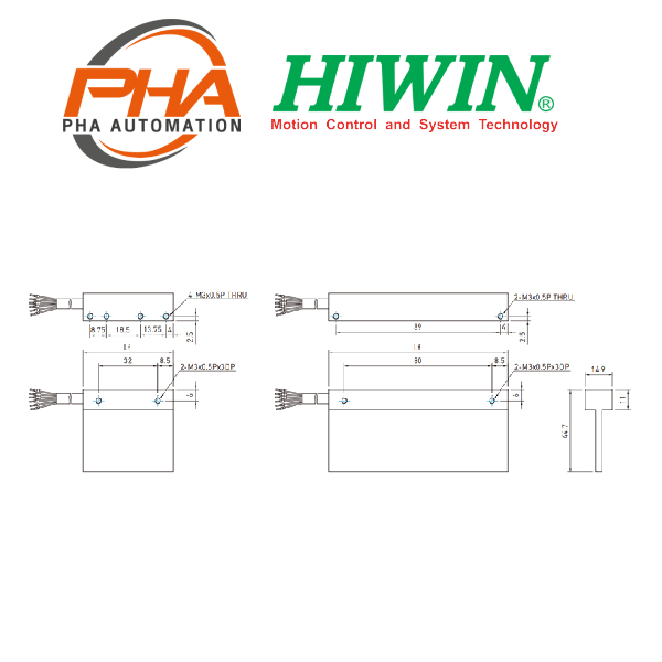 Hiwin Linear Motors Ironless – LMC-HUB series