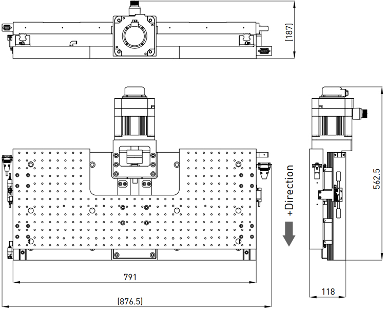 Dimensions | Stage Single Axis Customization - SBF