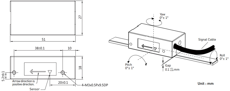 Dimensions | Positioning Measurement - Standard Type