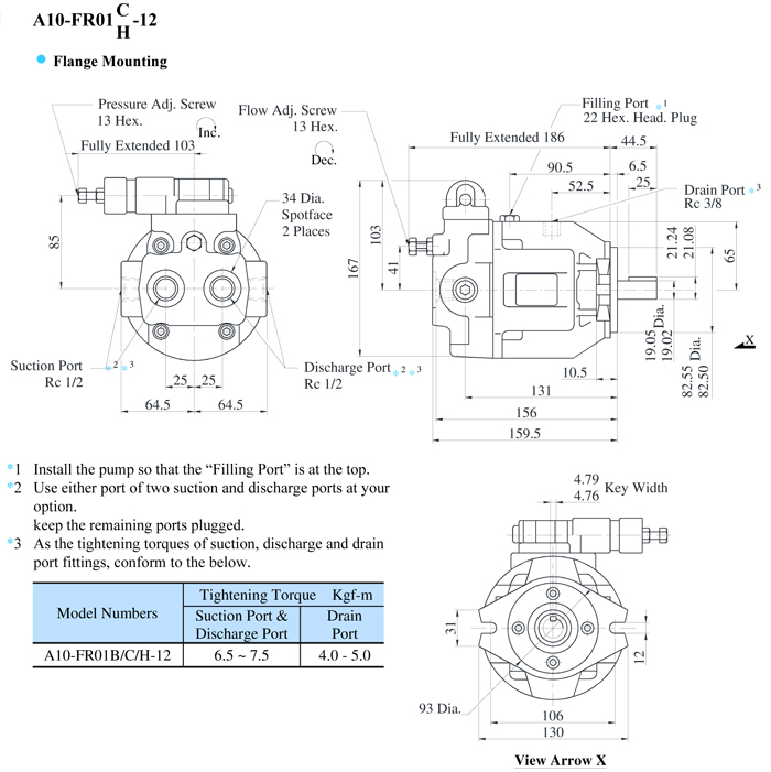 Hydraulic Piston Pumps A10-FR01C/H-12