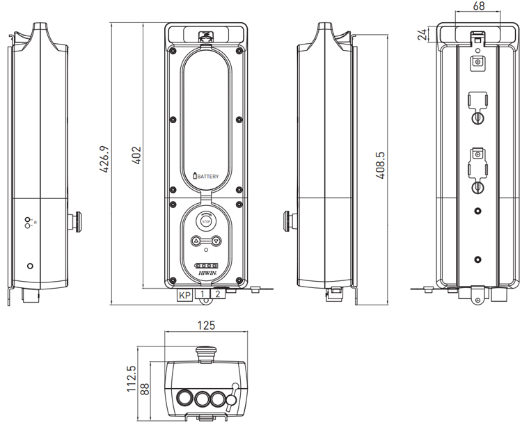 Dimensions | Linear Actuator Controller - LAK2J