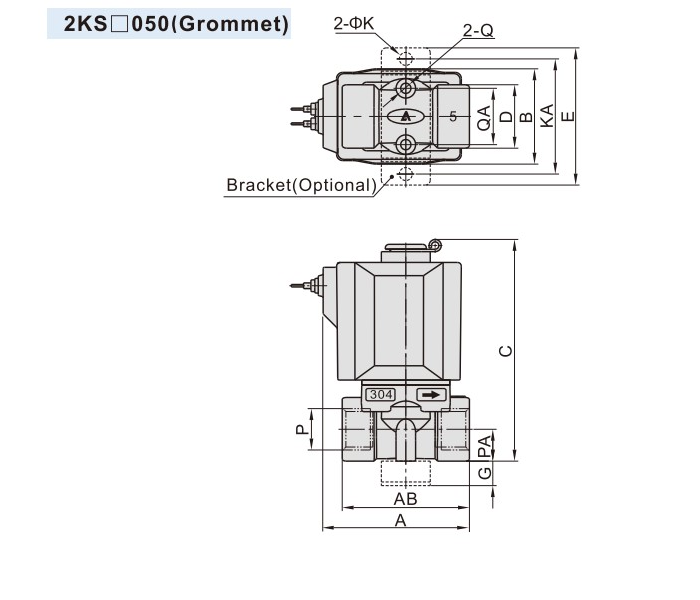 2KS[ ]050 (Grommet)