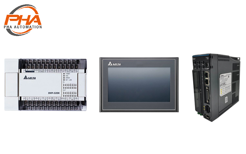 DELTA PLC - DVP-EH3 series + DELTA Servo - ASDA-B3 series + DELTA HMI - DOP 100 series