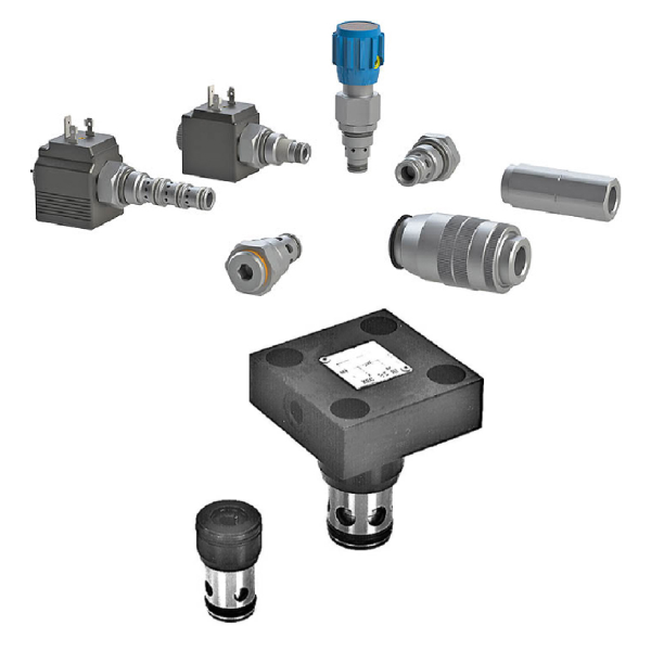 Cartridge valves and logic elements